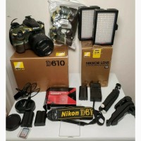 Цифровий фотоапарат Nikon D610 24, 26 мегапіксельних пікселів із двома об’єктивами Reflex з