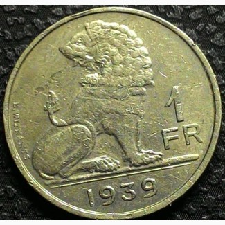 Бельгия 1 франк 1939 год
