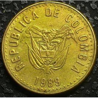 Колумбия 5 песо 1989 год
