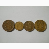 Монеты ЮАР (4 штуки) старый вид
