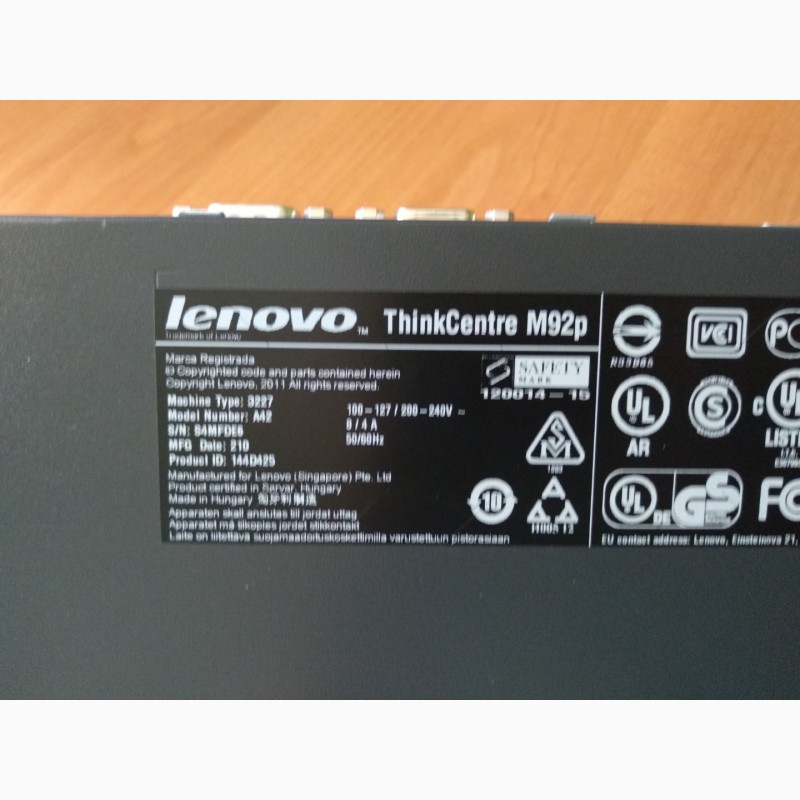 Фото 5. Компьютер (системный блок) Lenovo ThinkCentre M92p (Core i5-3470/4Gb)