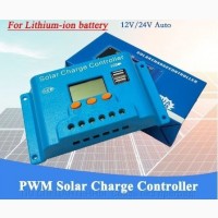 10A PWM (ШИМ) контроллер заряда солнечной панели Snaterm 12/24В с дисплеем