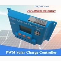 10A PWM (ШИМ) контроллер заряда солнечной панели Snaterm 12/24В с дисплеем