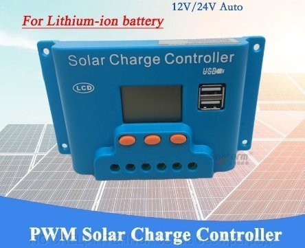 Фото 4. 10A PWM (ШИМ) контроллер заряда солнечной панели Snaterm 12/24В с дисплеем