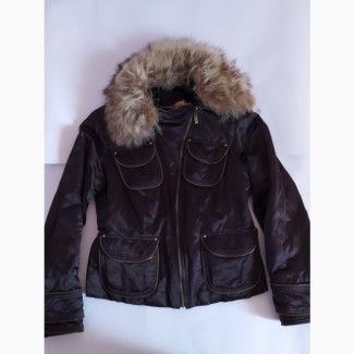 Женская короткая куртка евро зима, натуральный мех, разм. 46-48