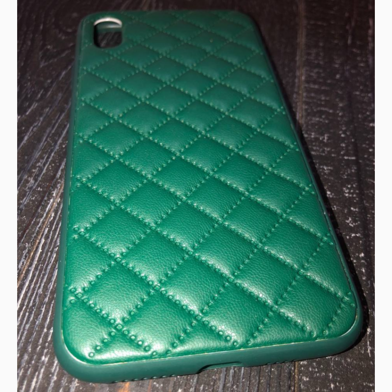 Фото 2. Чехол iPhone Quilted Leather Case iPhone XS Max X/Xs зеленый еко-шкіра шалено мяка