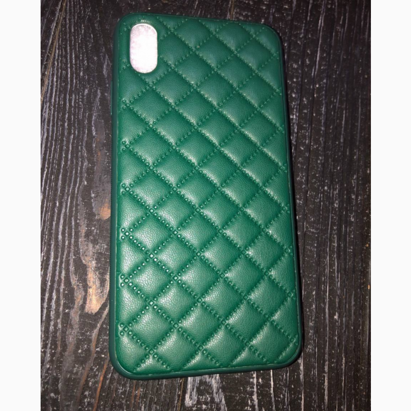 Фото 3. Чехол iPhone Quilted Leather Case iPhone XS Max X/Xs зеленый еко-шкіра шалено мяка
