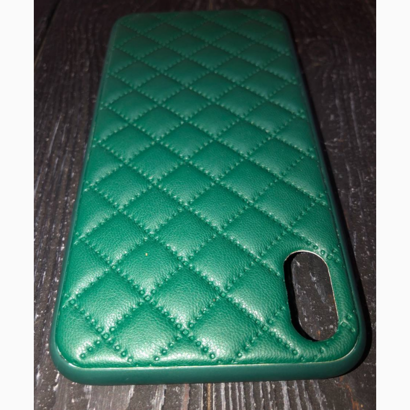 Фото 4. Чехол iPhone Quilted Leather Case iPhone XS Max X/Xs зеленый еко-шкіра шалено мяка