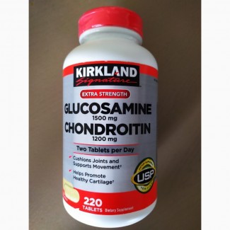 Глюкозамін 1500 мг, хондроїтин 1200 мг, 220 каплетів Kirkland США