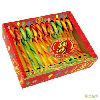 Карамельные палочки конфеты Jelly Belly Candy Cane - оранжевая коробка