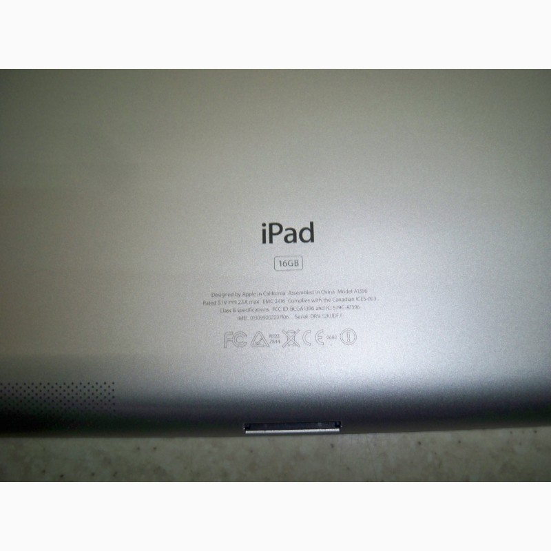Фото 4. Оригинальный Apple iPad 2 Wi-Fi 16GB (A1396), IPS-матрица 10 дюймов