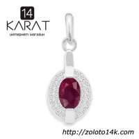 НОВЫЕ серебряные серьги с натуральными рубинами 2, 00 карат (Код: с1018)