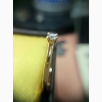 Кольцо с бриллиантом 0. 16 карата
