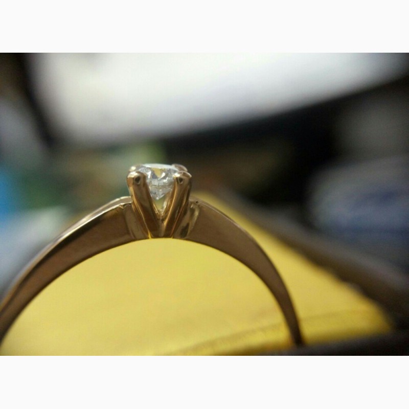 Фото 5. Кольцо с бриллиантом 0. 16 карата
