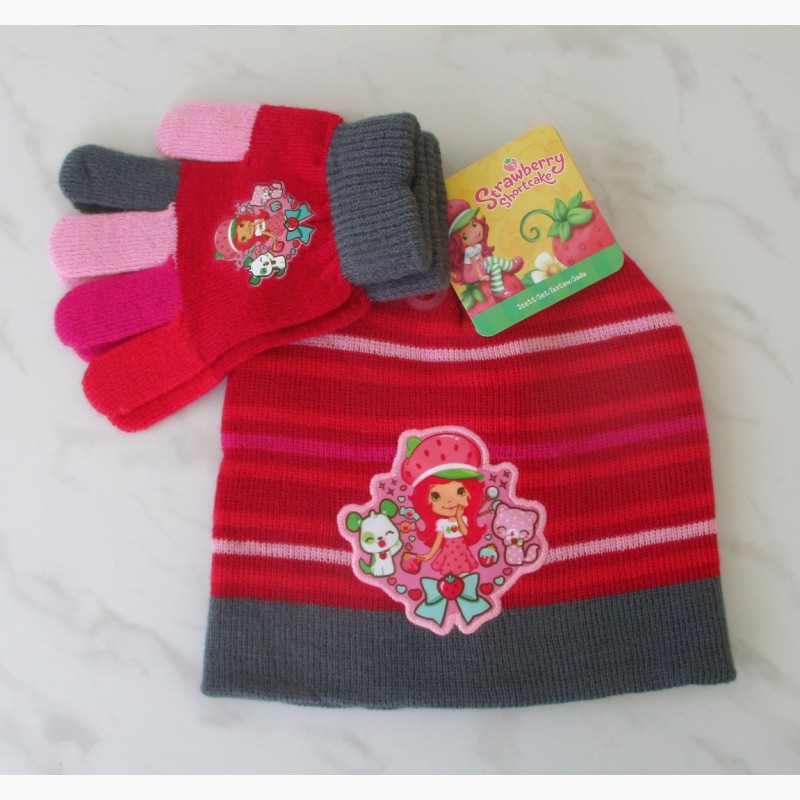 Фото 2. Комплект набор шапка и перчатки, 4-8лет, два цвета - НОВЫЕ