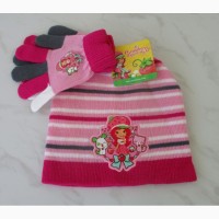 Комплект набор шапка и перчатки, 4-8лет, два цвета - НОВЫЕ
