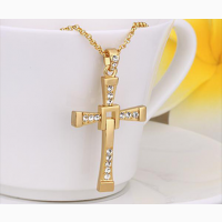 Золотой крест Торетто + цепочка, подарки, бижутерия, крестик