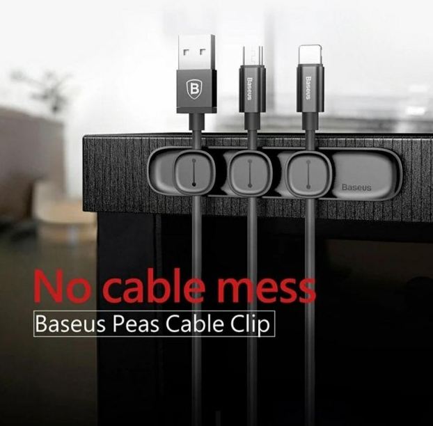 Фото 7. Автомобильный Магнитный органайзер для кабелей Baseus Peas Cable Clip Магнитный держатель