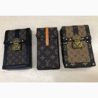 Женская маленькая коричневая модная стильная мини сумочка с фирменным теснением луивитон