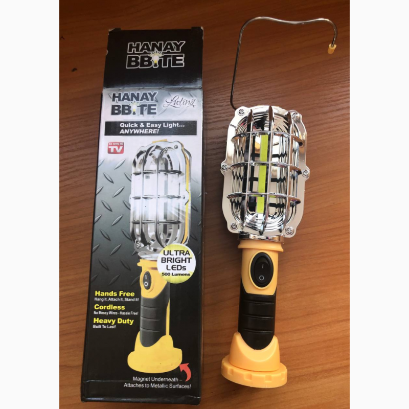 Фото 12. Аккумуляторная лампа Handy Brite кемпинг фонарь светодиодный LED ручной крючок магнио