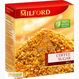 Милфорд сахар коричневый кофейный 300 гр
