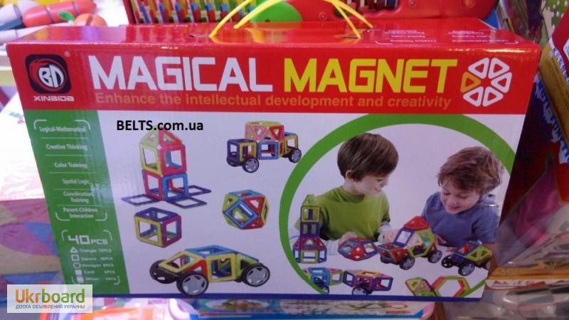 Фото 3. Украина.Детский магнитный конструктор Magical Magnet 40 деталей (Меджикал Магнет)