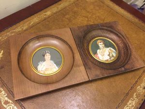 Антикварные парные миниатюры- Наполеон и Жозефина