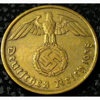 Германия 10 пфеннигов 1938 А год Третий Рейх! д128 СОСТОЯНИЕ