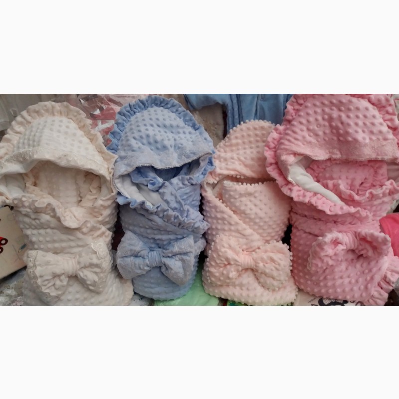 Фото 2. Детский демисезонный велюровый конверт - одеяло на выписку, цвета разные