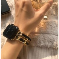 Ремешок для AppleWatch CHANEll 38/40 Шанель Gold Black Мега модный Стильный трендовый