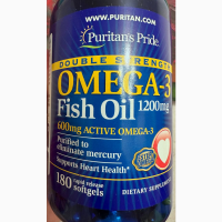 Омега-3 Puritans Pride Double Omega-3 Fish Oil 1200 мг 180 капс Puritans Pride Double