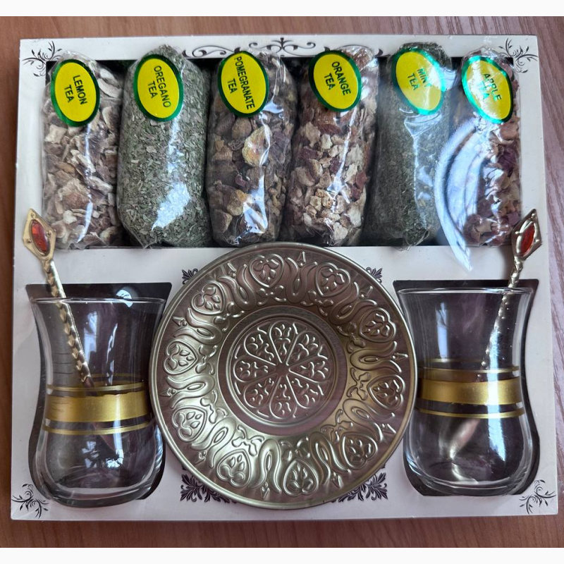 Фото 12. Турецкий чайный подарочный набор Furkanzade 170 г для проведения чайной церемонии на два