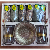 Турецкий чайный подарочный набор Furkanzade 170 г для проведения чайной церемонии на два