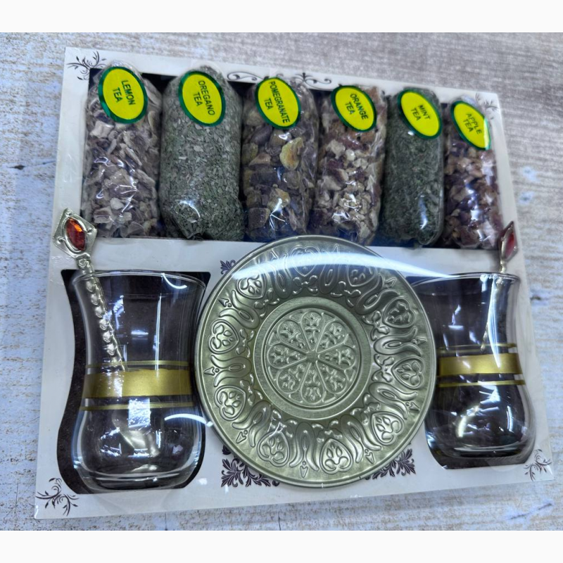 Фото 14. Турецкий чайный подарочный набор Furkanzade 170 г для проведения чайной церемонии на два