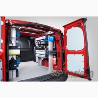Мобільні майстерні, сервісні авто – обладнання фургона стелажами Sortimo