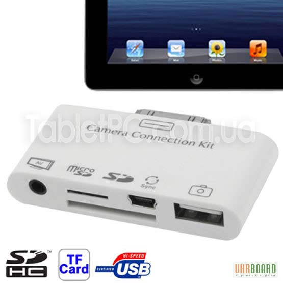 Фото 4. Переходник ComboKit, HDMI, SD + USB для IPad, IPhone, Ipod