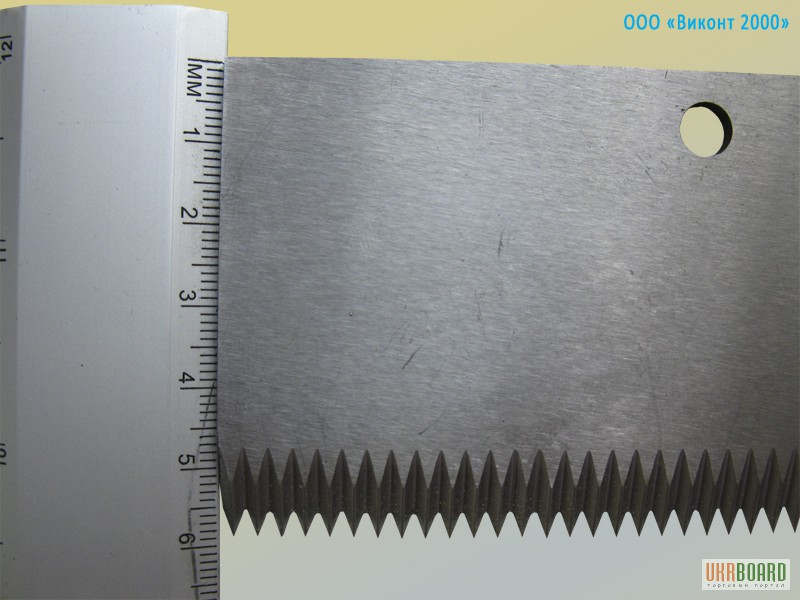 Фото 3. Нож прямой зубчатый для Flow-pack 220х59х2, 5 мм