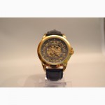 Мужские классические часы Rolex Skeleton Black Gold с гарантией