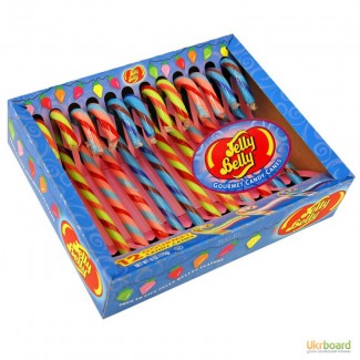 Карамельные палочки конфеты Jelly Belly Candy Cane - голубая коробка