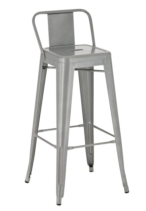 Фото 9. Высокий барный стул Толикс (Tolix), H-76см с низкой спинкой для кафе, бара, ресторана Киев