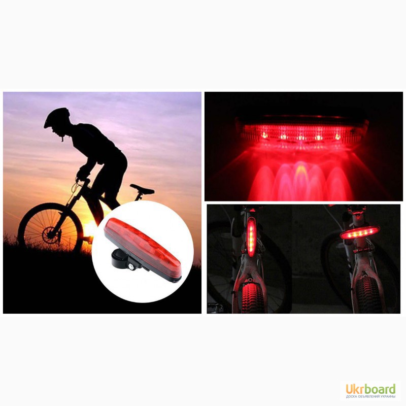 Фото 12. Мигалка - габарит вело 5 LED, задняя фара, вело мигалка, маячок, габаріт