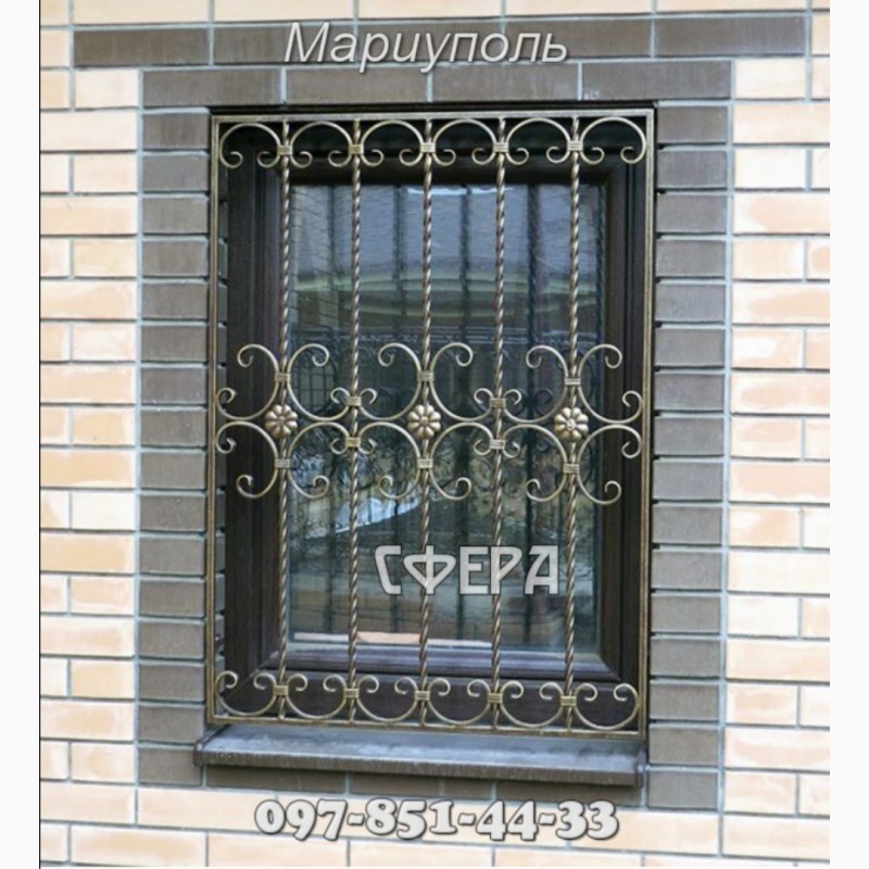 Фото 10. Металлические оконные решетки, изготовление и установка решеток на окна