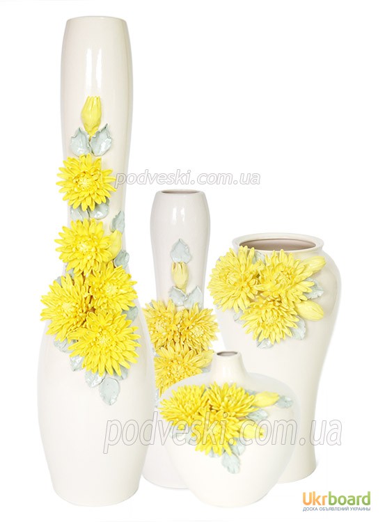 Фото 7. Керамические вазы Хризантемы