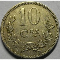 Люксембург 10 сантимов 1924 РЕДКОСТЬ