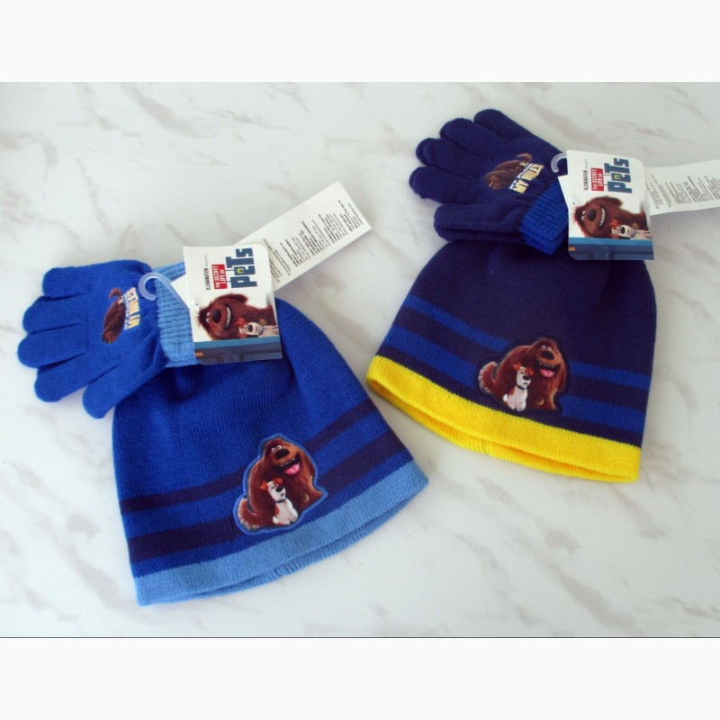 Комплект набор шапка и перчатки, 2-4г, два цвета - НОВЫЕ
