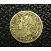 Канада 5 центов 1899 год серебро СОХРАН