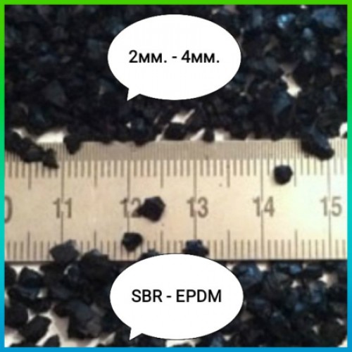 Фото 2. Резинова крихта SBR 0, 2 мм - 1 мм оптом EPDM, резиновий порошок