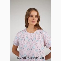 Женская ночная сорочка с коротким рукавом Macaroons (арт. LDK 129/08/01)