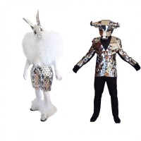 Дзеркальний костюм Зайця, бика, тигра, міккі мауса, панди, лисиці