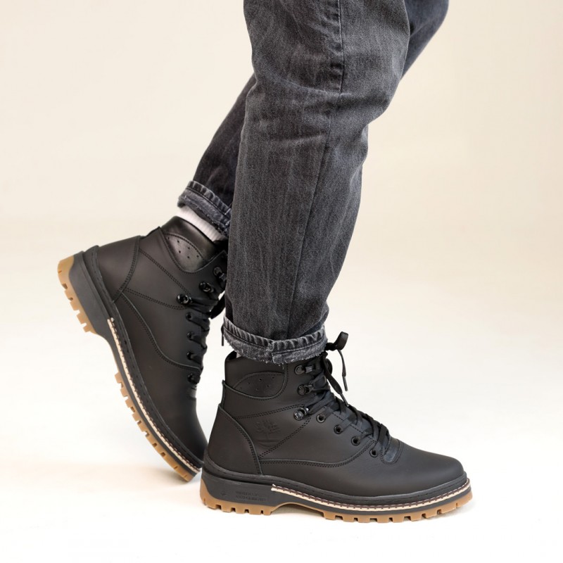 Фото 4. Стильні черевики в чорному універсальному кольорі, з натуральної шкіри